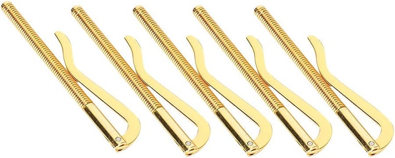 Respicefinem Money Clip 5Pcs Gold Electroplated Steel High Hardness Spring 85Mm For Leather Wallet - Image 1